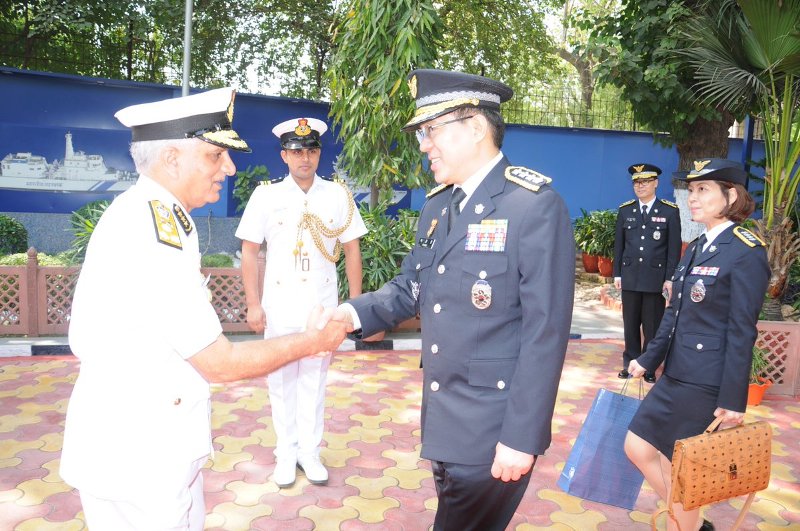 High Level Meeting between Indian Coast Guard and Korea Coast Guard